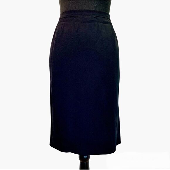 Maxmara Black wool zippered pencil skirt size 14 - Picture 7 of 7